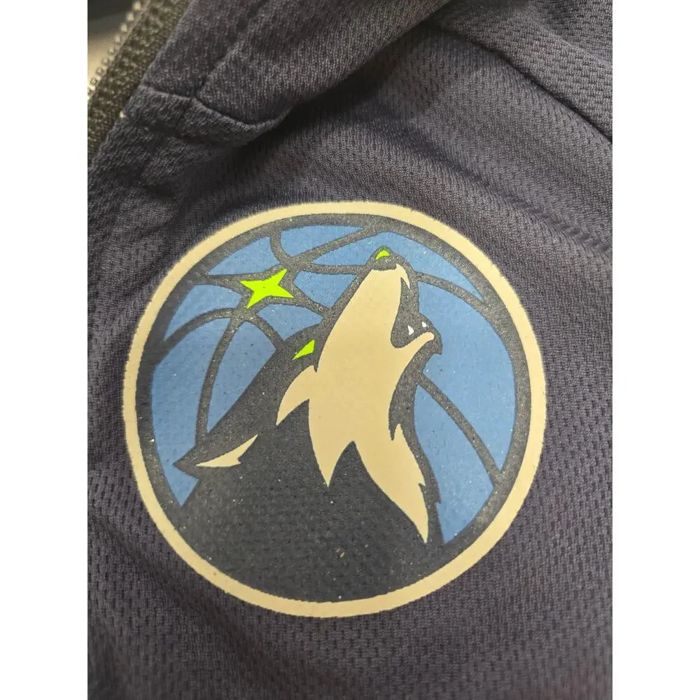 NBA Minnesota Timberwolves Kids Youth L Blue Quarter Zip Shooting Shirt Pullover
